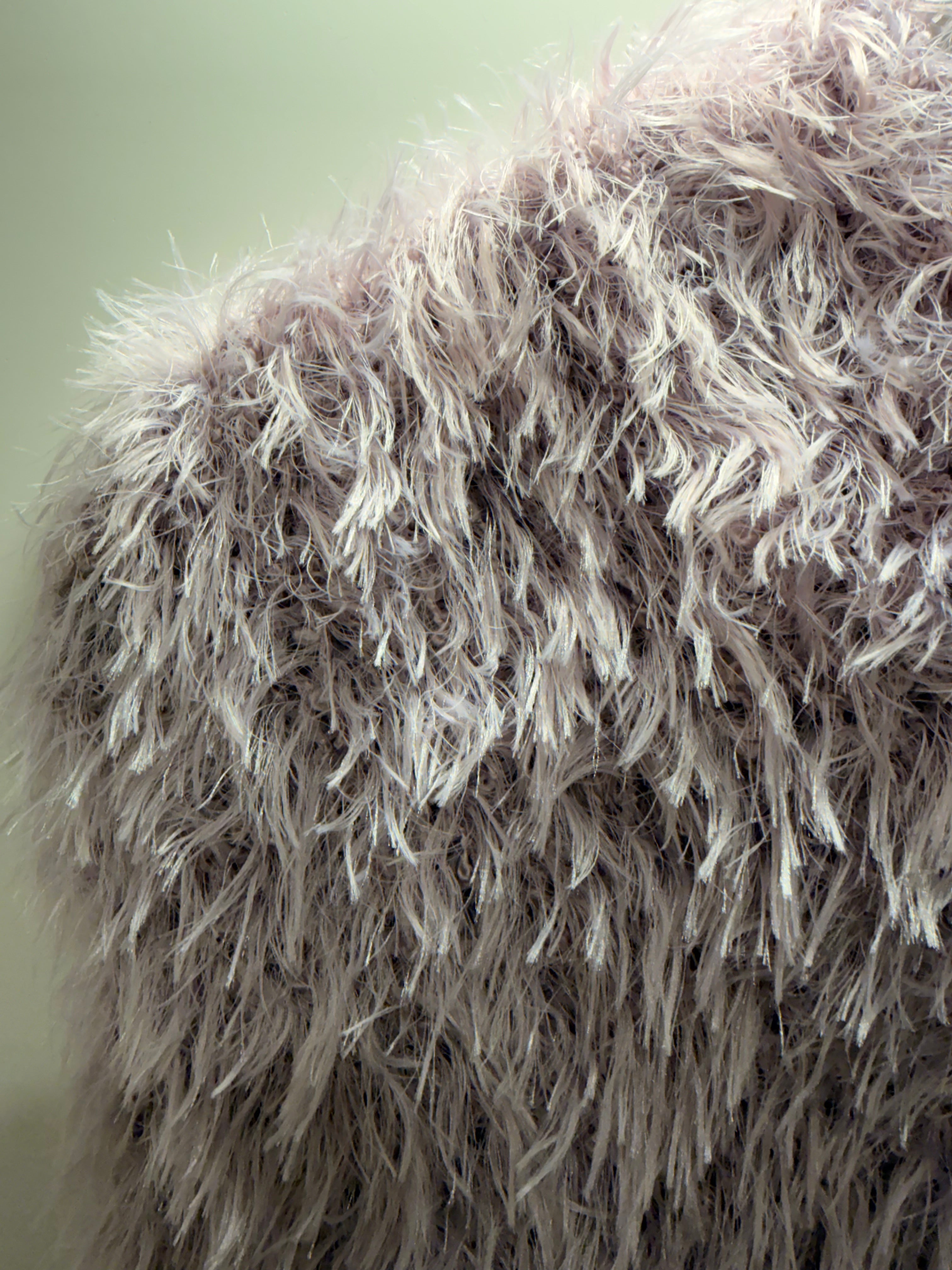 Handmade Fur Wool Poncho