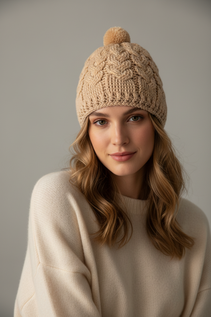 100%. handmade wool hat